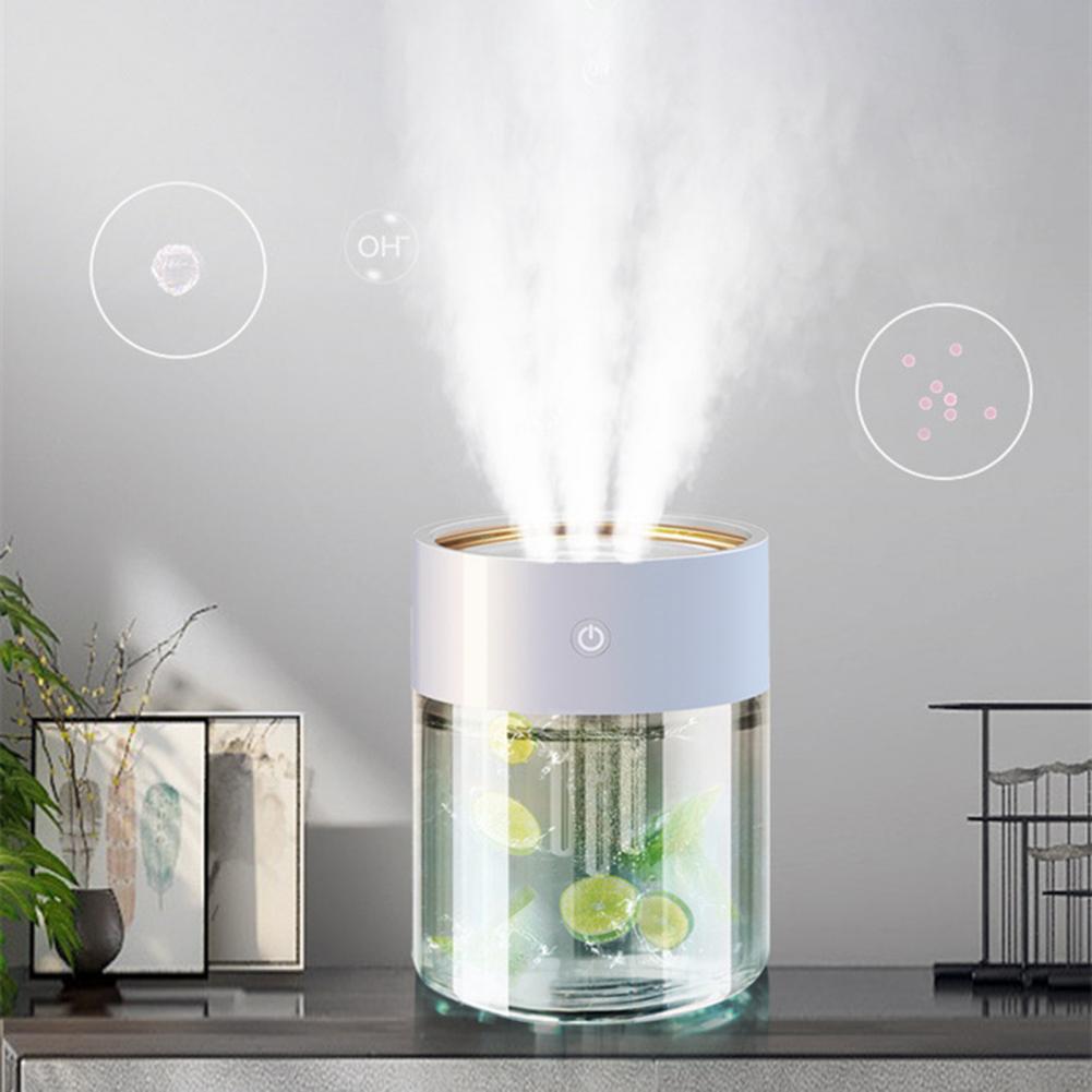 2L Cool Mist Humidifier Powerful White Low Noise Three Holes Air Humidifier Mini Humidifier for Living Room