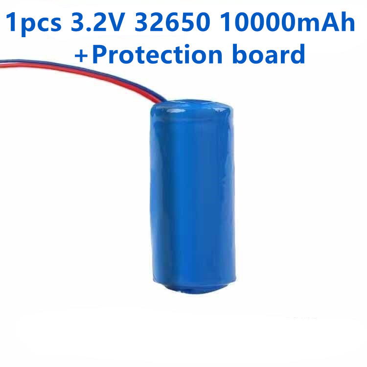 solar lamp battery 3.2V large capacity lithium battery solar street lamp floodlight battery with protection panel: 1pcs