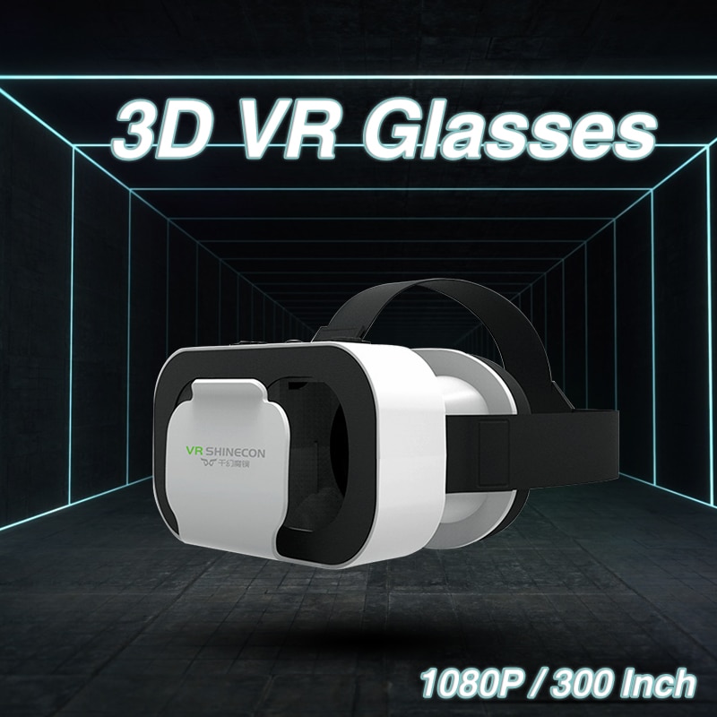 Vr Shinecon G5 3D Vr Bril Virtual Reality Box Smart Smartphone Headset Bril 300 Inch 720-1080