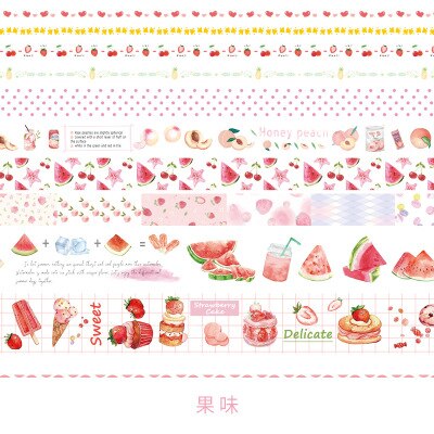 10 Rolls Masking Washi Tape Set Vintage Floral Plant Flamingo Decorative Sticker Diy Adhesive Label For Scrapbooking Planner: 2