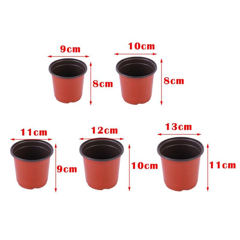 10 stuks eenvoudige kweekpot van plastic, tweekleurig, vetplanten, bloemen, groente, zaailingenbakje voor thuis, tuin, planten, kweekbakken