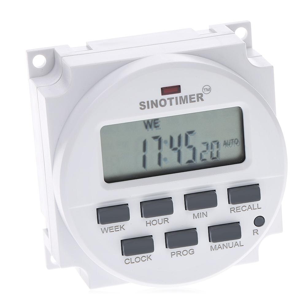SINOTIMER 12V Programmable Control Power Timer Switch Power Timer It Is Widely Used In Streetlight Neon Light Lamp Ect