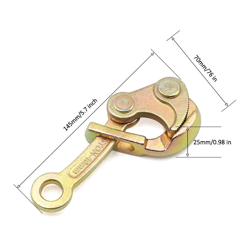 0.5Ton Wire Rope Jaw Clamp Multifunctional Electricity Cable Grip Pulling Non-Slip Haven Mini Tightening Tool Carbon Steel