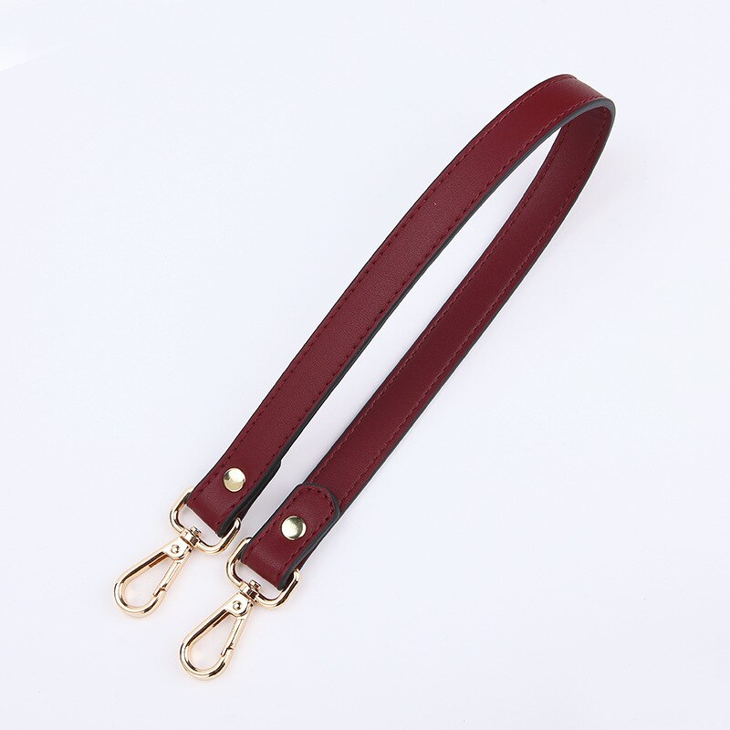 Bamader alças para bolsa de pulso alça de mão underarm mulher saco curto bolsa alça de luxo diy saco acessórios para bolsa: Wine red