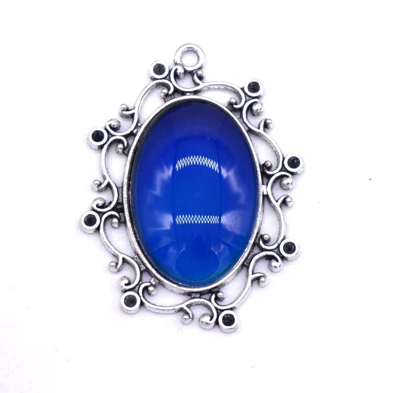 Unique! Newest Round Alloy Pendant Changing Color According To Temperature Mood Necklace Pendants: 5