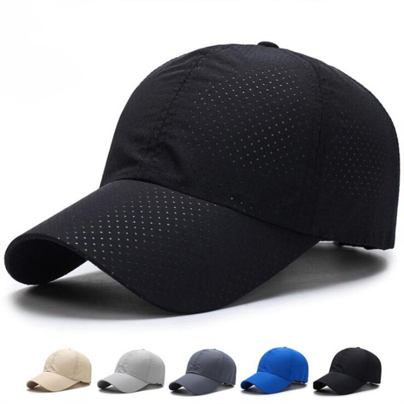 Gorra de tenis de secado rápido para hombre y mujer, visera transpirable de verano, malla neutra, cola de caballo