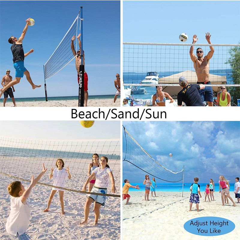 Utomhus beachvolleybollnät 960 x 100cm volleybollnät träningsstandard tennis badmintonnät för inomhusbruk