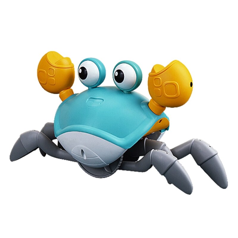 Mini crabe électrique drôle, nouveauté, musique dansante, fournitures créatives pour soulager l&#39;ennui des enfants: blue-green