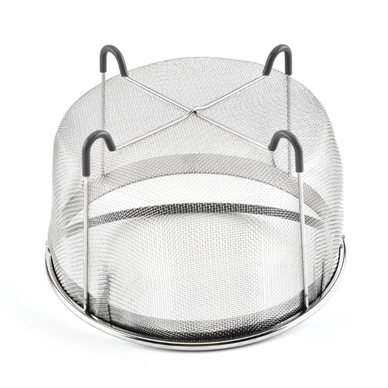 Panier vapeur Pot instantané 304 acier inoxydable panier vapeur crépine avec poignée