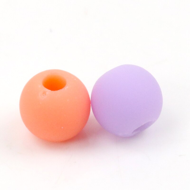 Items 6mm 200pcs Random Mixed Acrylic Ball Beads Rubber Frosted Spacer Round beads YKL0127-6X