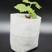 100 stk forskellige størrelser biologisk nedbrydelige ikke-vævede børnehaveposer plante vokse poser stof frøplante grøntsag blomsterpotte container poser