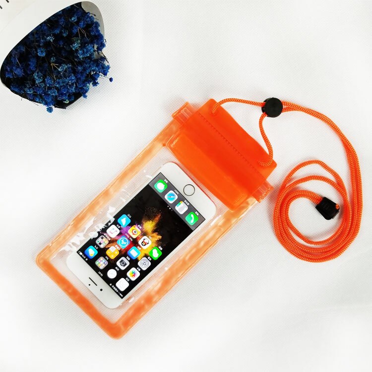 Sacos de natação à prova dwaterproof água saco com luminosa subaquática bolsa de telefone caso para iphone 6s 7 8 xr universal todos os modelos 6.5 polegada