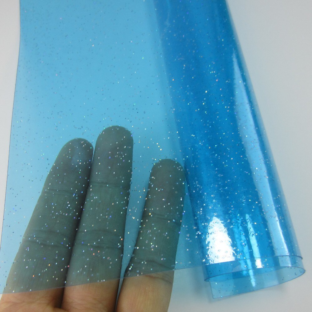30x120cm rollen transparent Mit funkeln Pulver PVC Gelee Vinyl Stoff Leder Für HandbBages BöGen Hause Dekoration DIY: 11