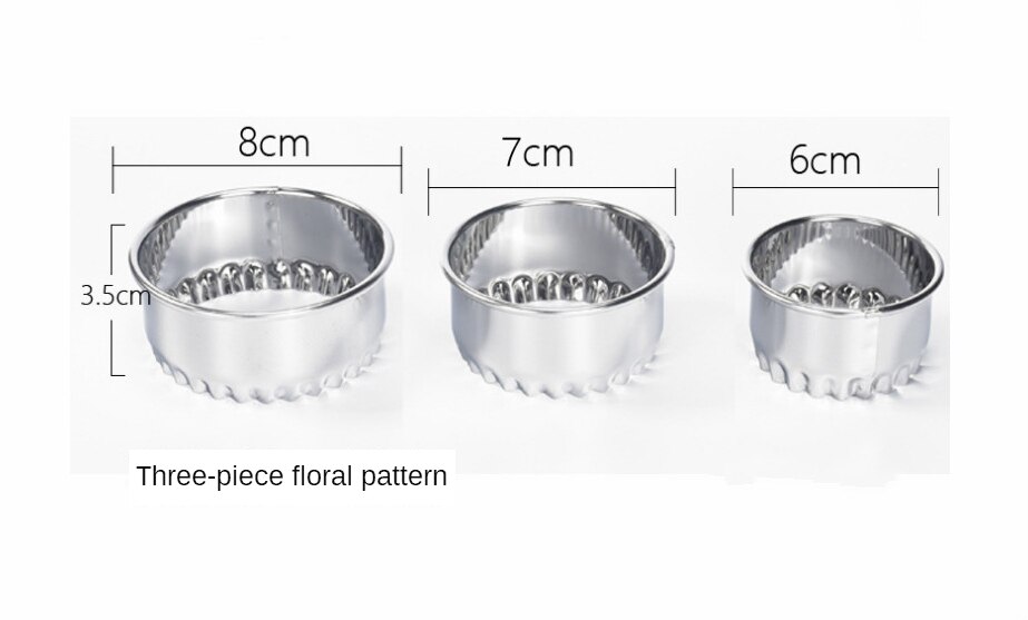 3Pcs Simple And Easy To Use Stainless Steel Mold Dumpling Making Tool Pressing dumpling Wrapper And Cutting Dumpling Wrapper