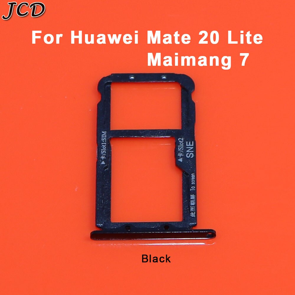 JCD Für huawei Kamerad20 Kamerad 20 lite Maimang 7 Mikro Sim Karte Halfter Slot Tablett Ersatz Adapter Gold schwarz blau: Mate 20 Lite-schwarz