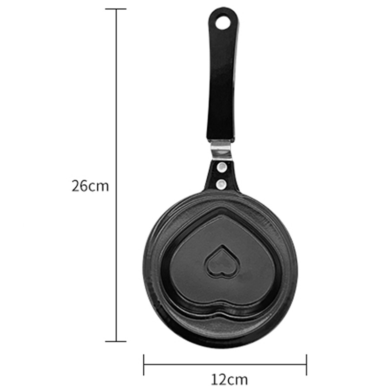 Mini Lovely Heart Shaped Pan Fried Egg Frying Pan Cook Pan Non-Stick Breakfast Skillet Love Omelette Pan: Love heart