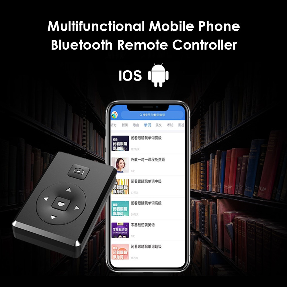 Télécommande sans fil multifonction pour Apple iPad, télécommande de téléphone, retardateur de vidéo, rotation de Page, compatible Bluetooth