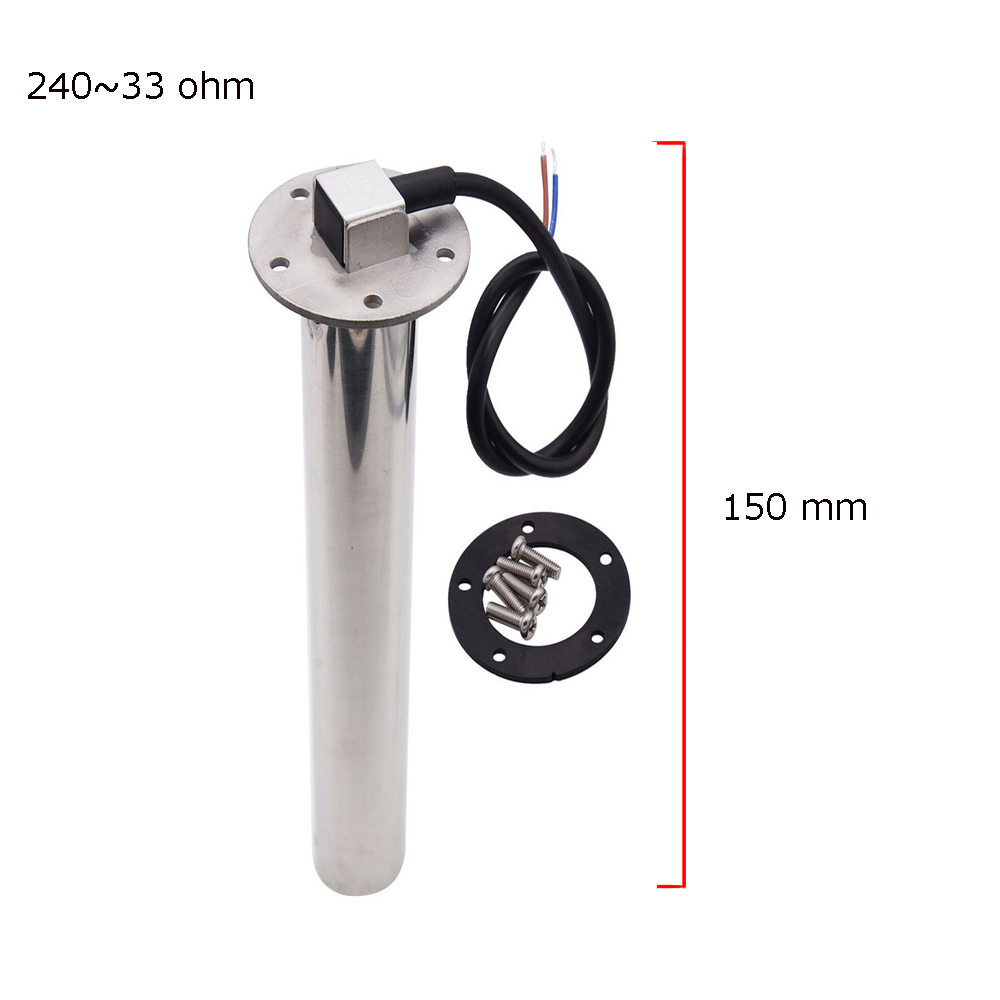 240~33 ohm / 0~190ohm Fuel Level Sensor Boat Car Fuel Sender Unit Water Level Sensor with 150mm to 450mm fit Fuel &amp; Water Gauge: 150mm 240-33ohm