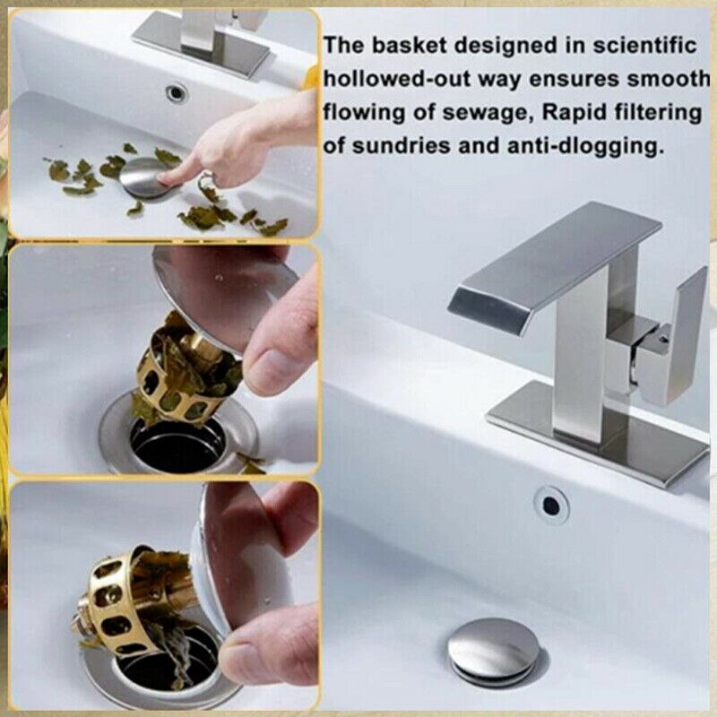 Universele Wastafel Bounce Afvoer Filter Badkamer Gootsteen Plug Wastafel Rvs Spoelbak Badkamer Accessoires