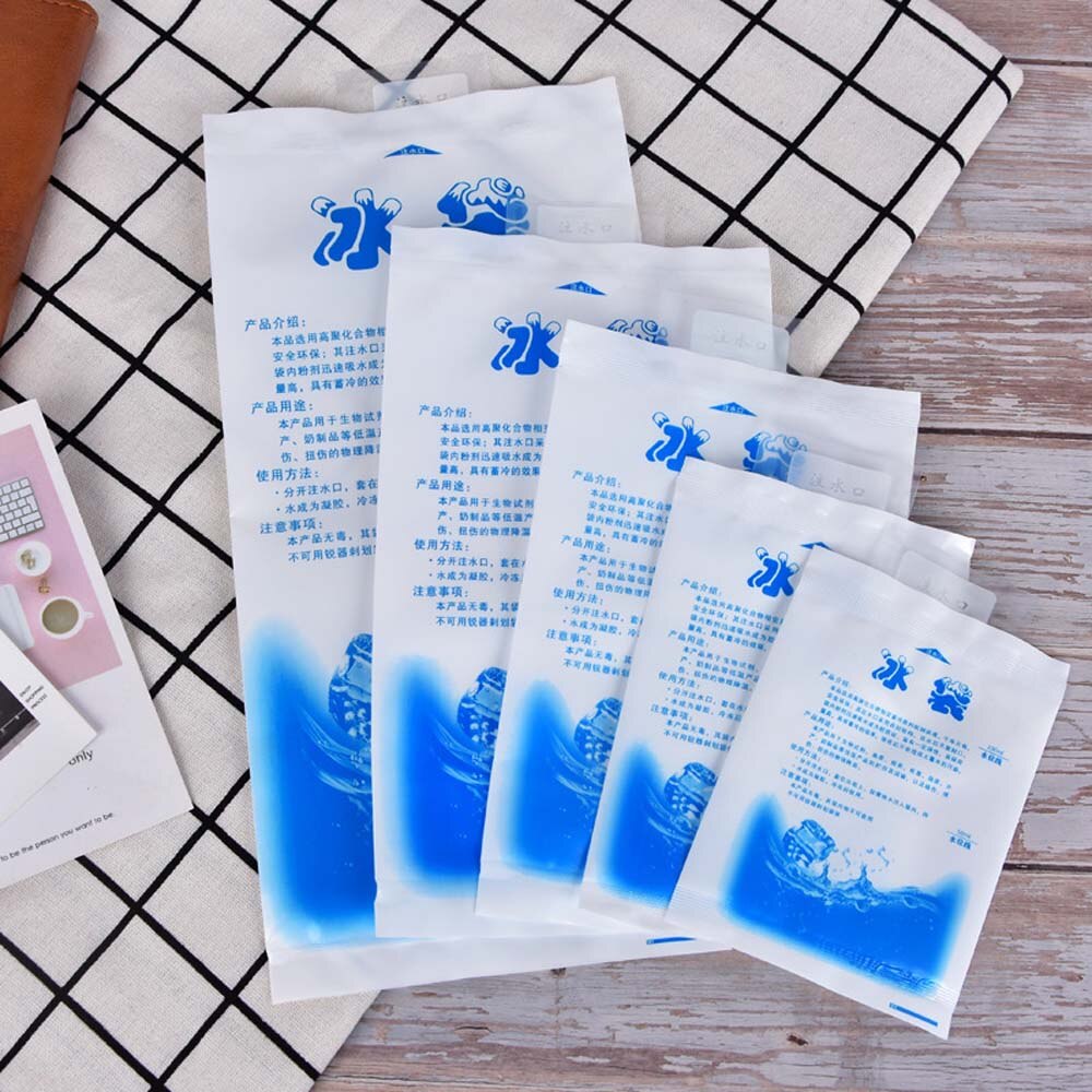 10 Pcs Portable Cold-keeping Cold Pack Reusable Water-filled Ice Bag Fresh-keeping for Refrigerated Food Special