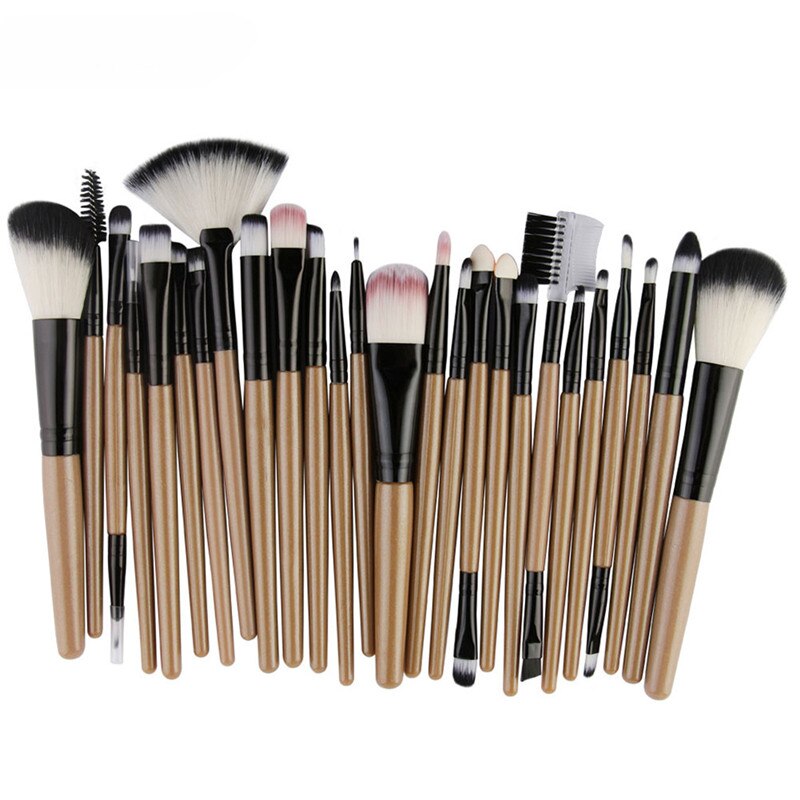 25 Stuks Make-Up Kwasten Kit Set Professionele Blusher Oogschaduw Foundation Cosmetische Penselen Make Up Tool Kit Brochas Maquillaje: D