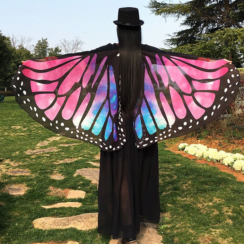 Alas de mariposa de tela suave de varios estilos para mujer, vestido de hadas, envoltura de playa, accesorio de disfraz
