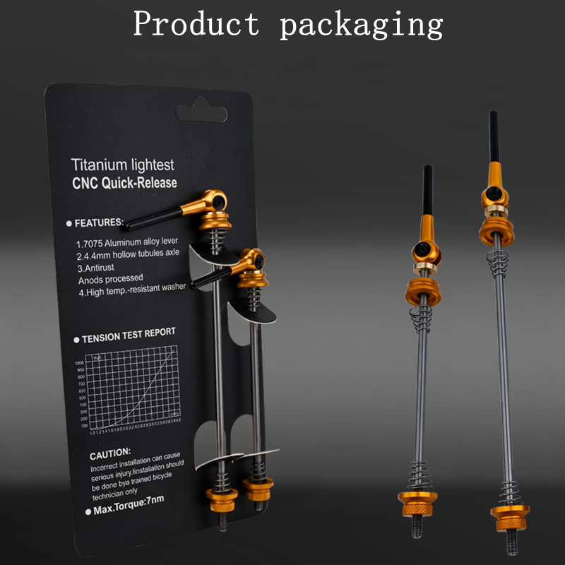 Mountain Road Bike quick release lever titanium alloy flower drum shaft quick release lever front and rear axles