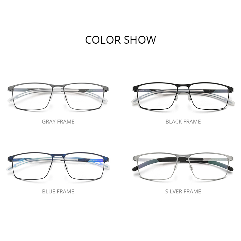 FONEX – Monture de lunettes en titane pour homme, carrée, convient à la prescription optique, myopie, avec du silicone antidérapant, , référence 8521