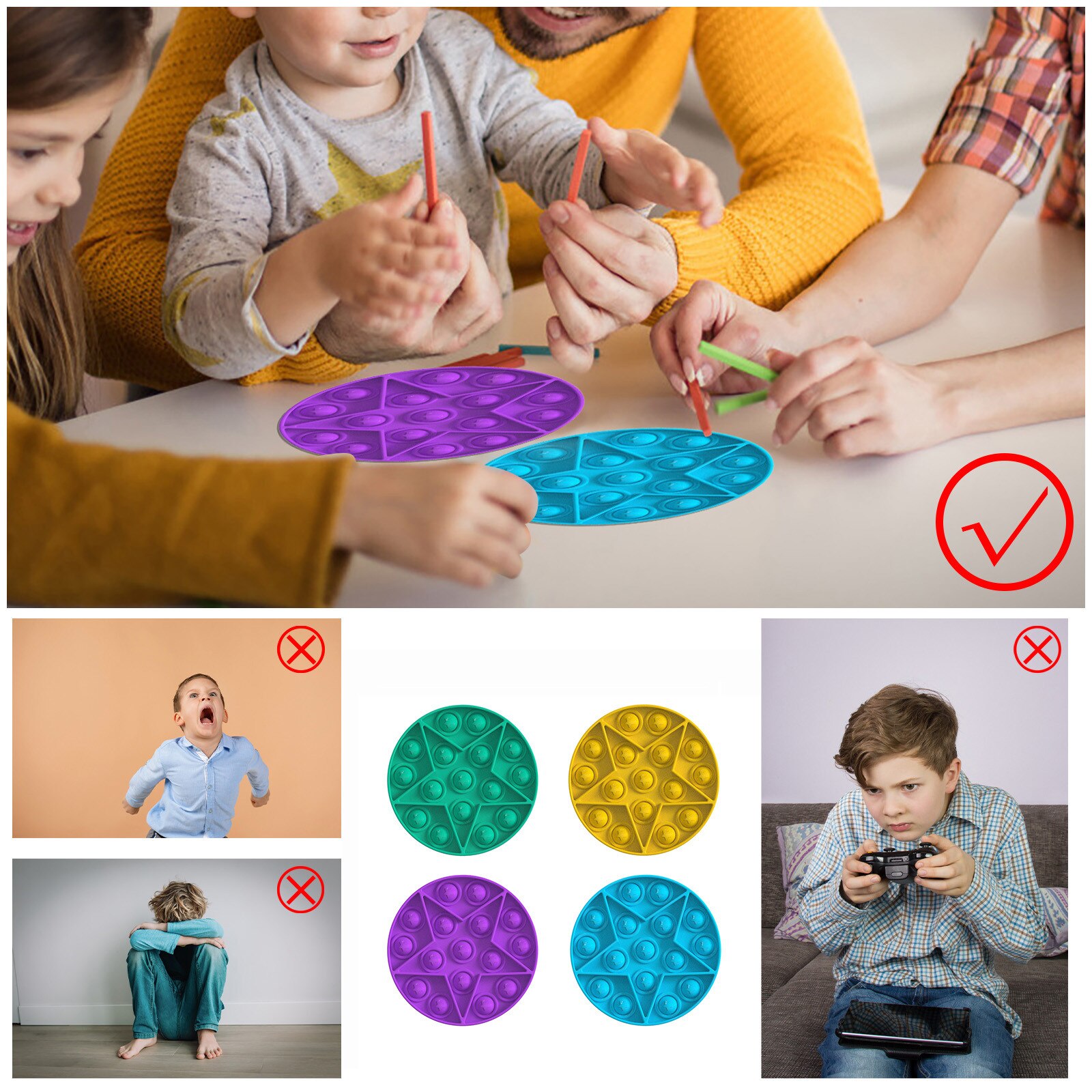 Fidget Speelgoed Popit Push Bubble Fidget Zintuiglijke Speelgoed Autisme Speciale Behoeften Stress Reliever Antistress Speelgoed Fidget Spinner Антистресс