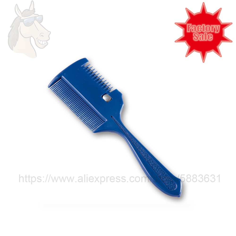 87 3003 kunststoff trimmen mähne kamm flechten mit verdeckt metall messer 18,5x4,6 cm pferd flechten kamm pflege fabrik direkt