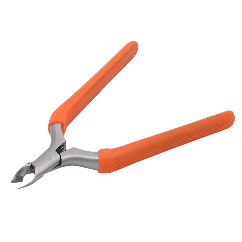 Stainless Steel Cuticle Nipper Cutter Nail Nail Tools Cuticle Remover 1Pcs Silicone Handle Cuticle Nippers For Manicure Pro: orange