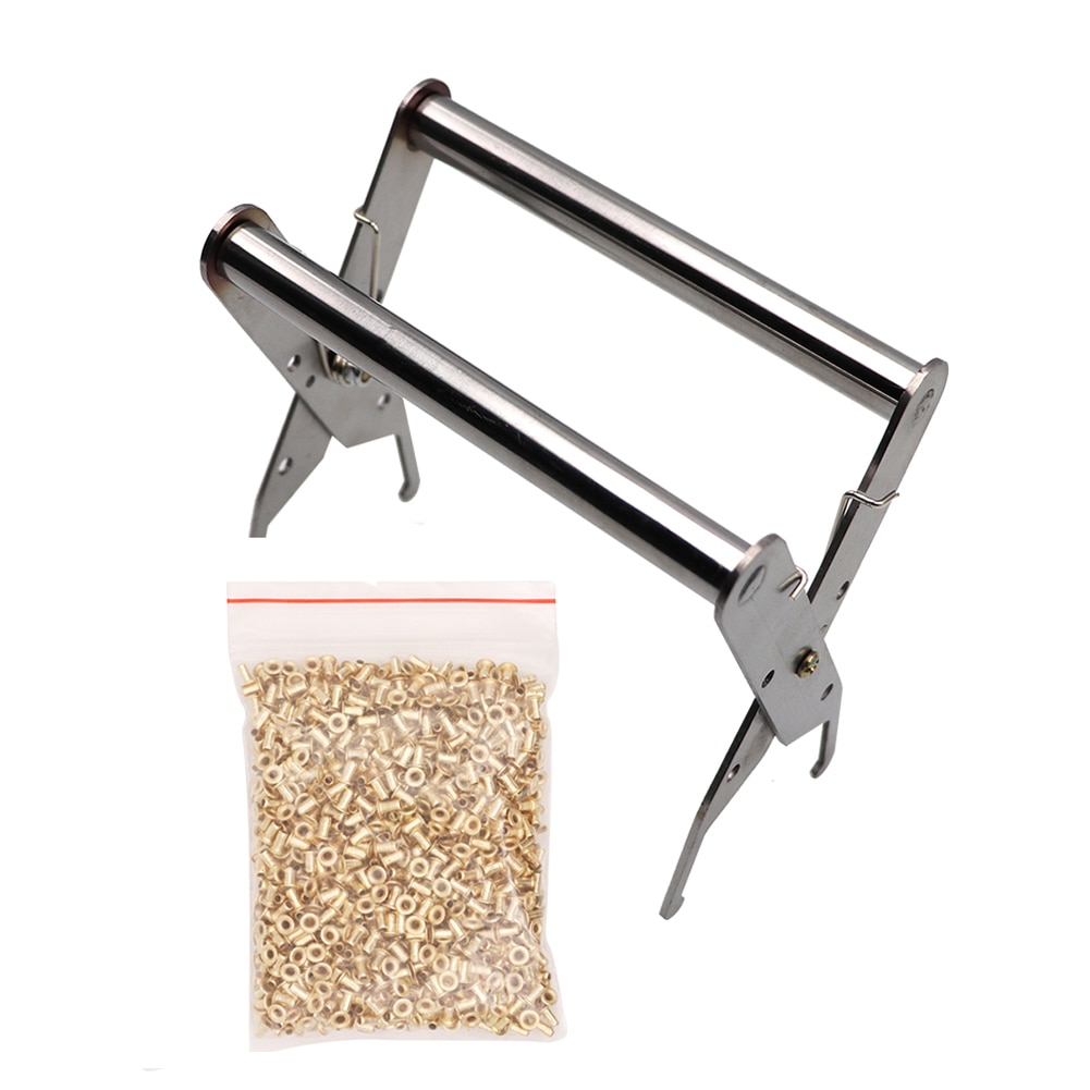 Bee Hive Frame Holder with 1100Pcs Cooper Eyes Stainless Steel Capture Frame Grip Beekeeping Accessories Increase Honey Bee Tool: 1holder with 1100