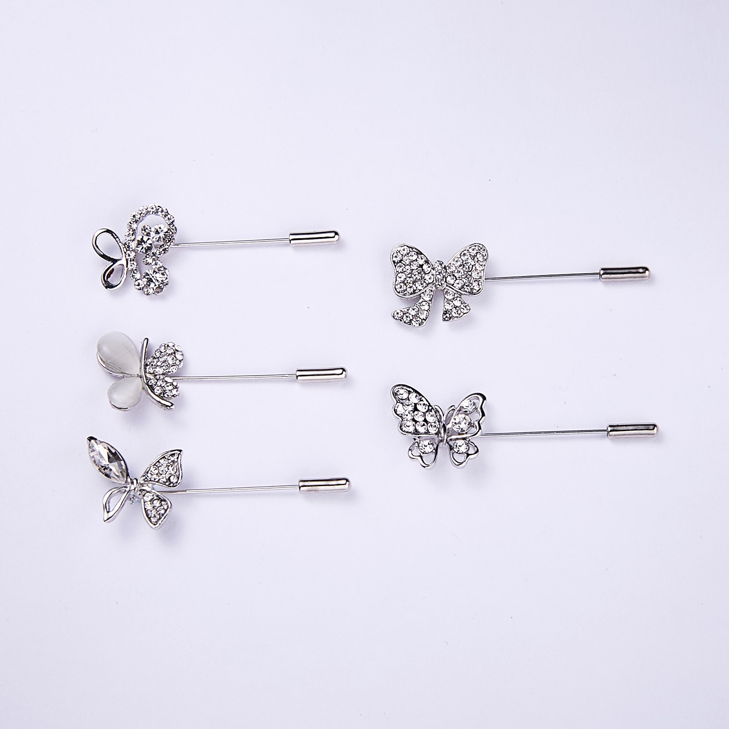 Rinhoo Vintage Mini Female Pins Brooches for Women Butterfly Letter Rhinestone Lapel Pins Badge Brooch Wedding Jewelry
