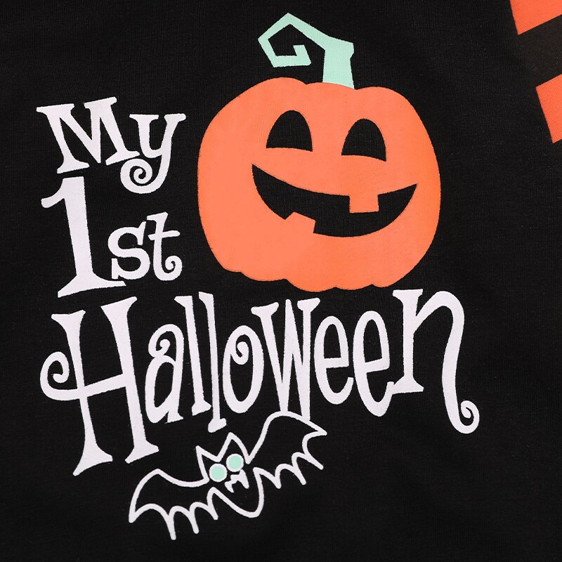 Patpat 2020 nova chegada outono bebê menino halloween estilo abóbora impressão com capuz manga longa macacão bebê menino festival roupas