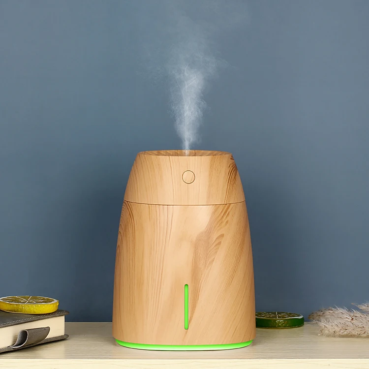 600 ml Holzmaserung Luftbefeuchter USB Aroma Diffusor Zerstäuber USB Haushalt Luftbefeuchter Feuchtigkeitsspendende Instrument Desktop Luftbefeuchter: Rost rot