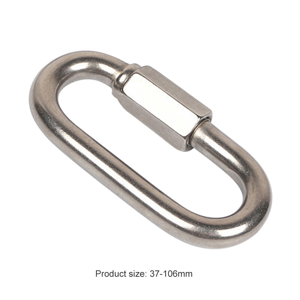 Stainless Steel Screw Lock Climbing Gear Carabiner Quick Links Chain Climbing Carabiner Snap Hook Ourdoor Mountaineering Tool
