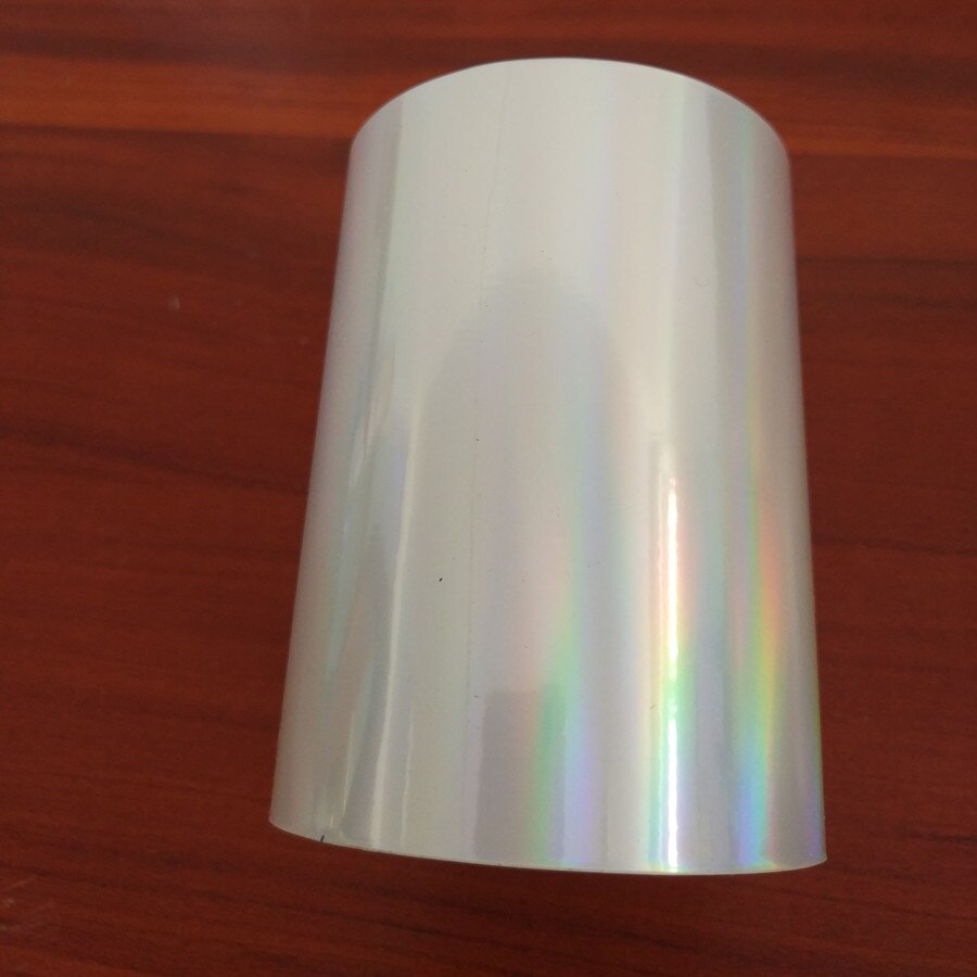 Two rolls Transparent holographic foil stamping foil press on paper or plastic 8cm x120m heat stamping film: Y05 (8cm x 120m)