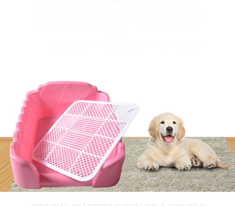 Plastic Hond Potje Wc Met Gras Hek Mat Potje Training Pad Lade Wc Voor Indoor En Outdoor Maat: S/M