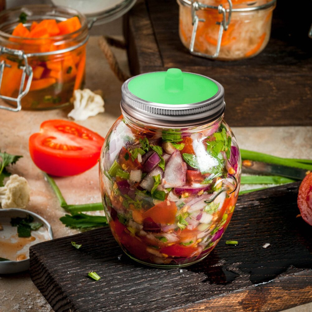 Brede Mond Mason Jar Deksels Siliconen Pickles Afsluitdeksel Gisten Fles Cap