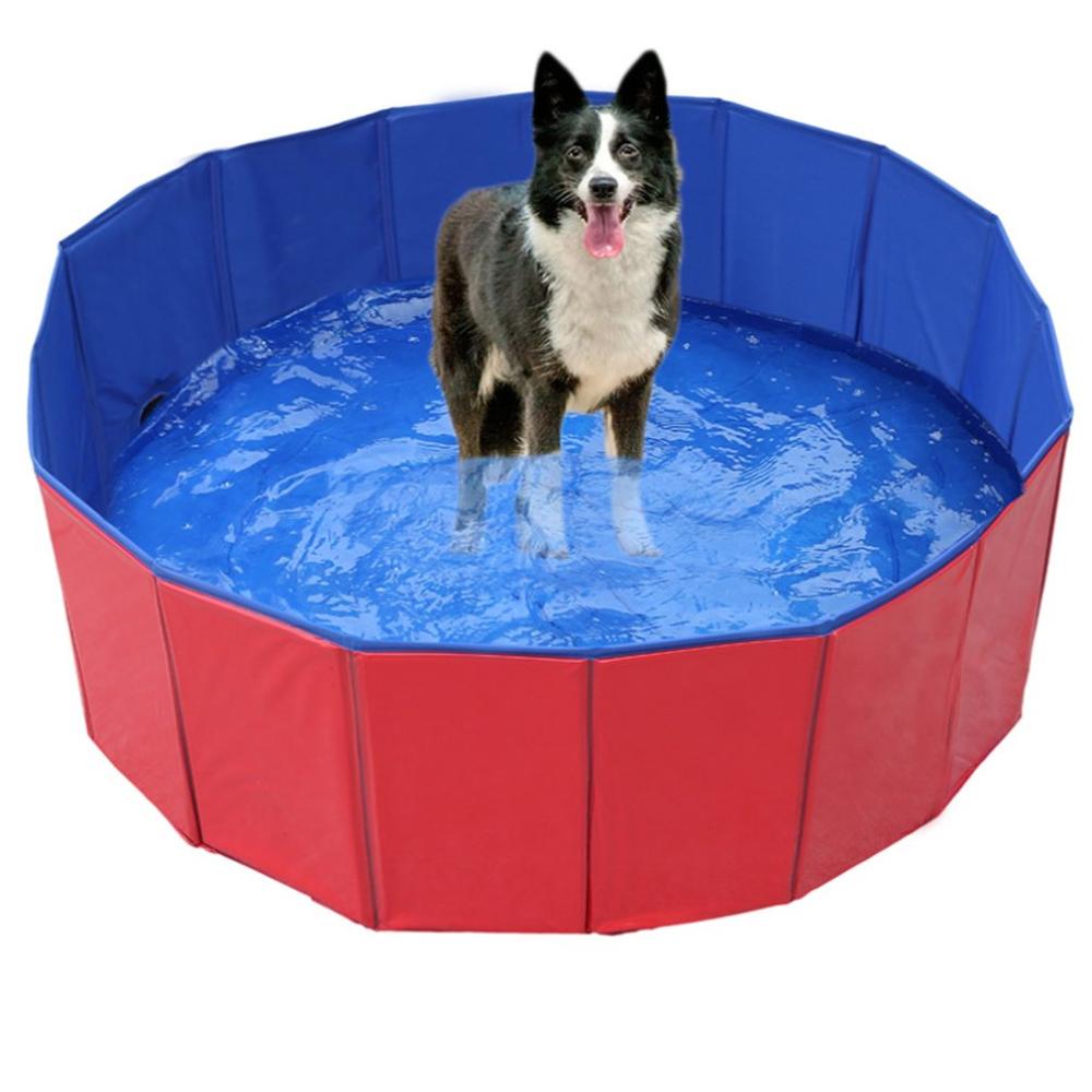 4 Sizes Pet Dog Swimming Pool Foldable PVC Thickened Dog Pool Summer Pet Washing Pond Dog Pet Bathtub Easy to Drainage