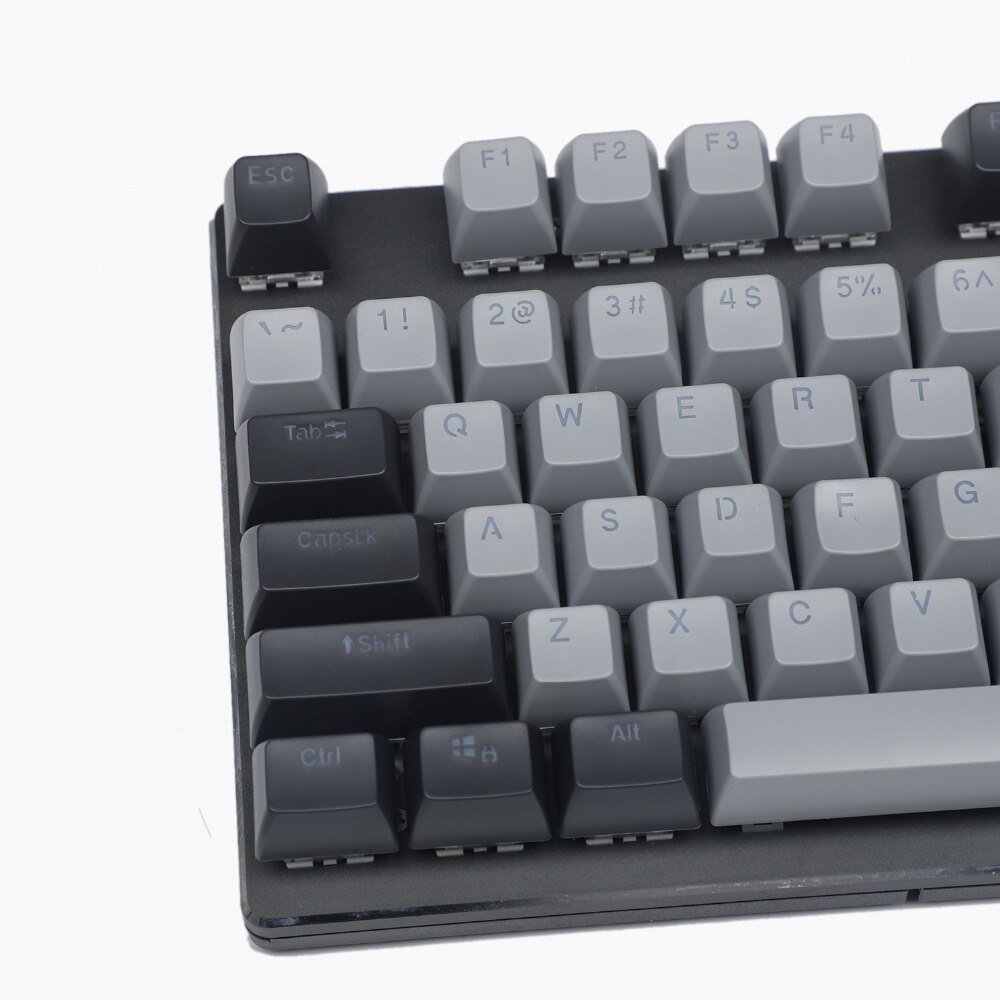 104 Key SA Profile Double Shot Shine Through Dolch PBT Ball Shape Keycaps Suitable For Standard MX Switches 104 87 61: Black Gray