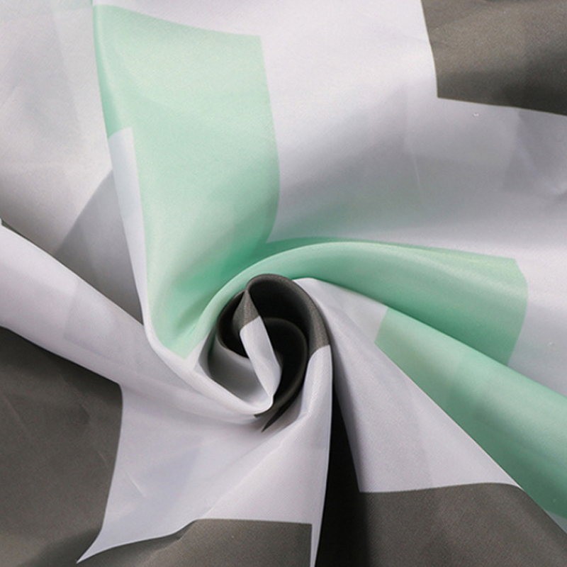 Waterdicht Douchegordijn Polyester Doek Schimmelbestendig Badkamer Gordijn Golvende Strepen Bad Partitie Gordijnen Met Haken