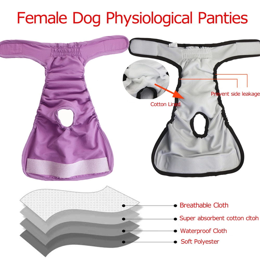 Kobiece majtki dla psów spodnie wielokrotnego użytku zmywalne pieluchy dla psów wysoce chłonne bez wycieków kobiece pieluchy Pampers Pet Girl Dogs bielizna