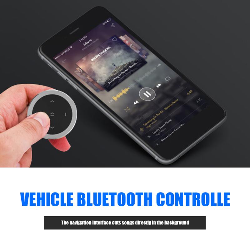 1pcs Wireless Bluetooth Remote Control Car Steering Wheel Motorcycle Bike Handlebar Media Button For IOS Android Phone Car Kit