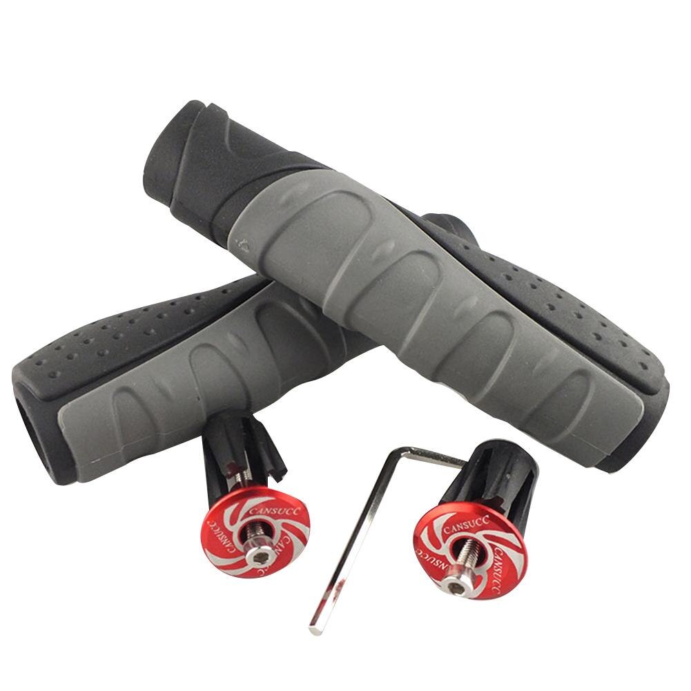 1 paar Mountainbike Reiten Fahrrad Ergonomische Griff Radfahren Grip Anti-rutsch Rennrad Fahrrad Griffe Lenker Weiche Gummi Abdeckung: Red