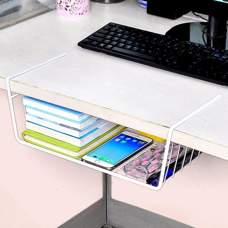 Household Wardrobe Rack Wrought Iron Storage Basket Finishing Desk Rack Partition Cabinet Hanging Basket Home Space Storage