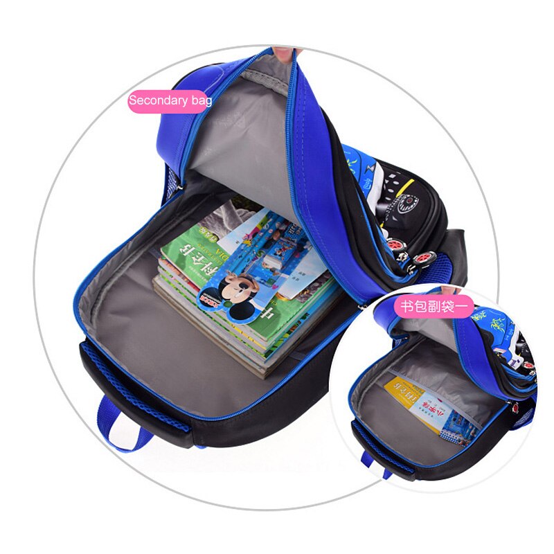 Sac à dos pour enfants sacs d'école primaire dessin animé 3D sacs d'école de voiture pour garçons filles enfants sac à dos sacs d'école Mochila Infantil