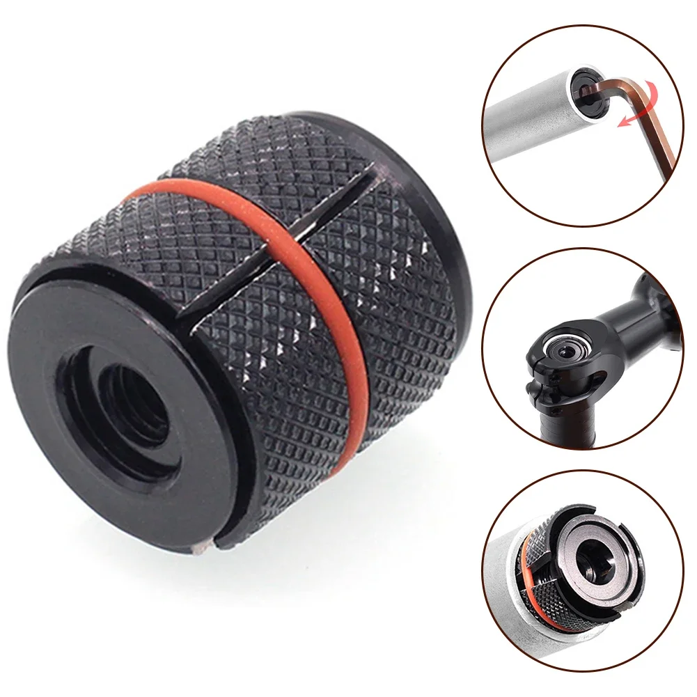 Cykelheadset expanderande plugg aluminiumlegering cykel kolfibergaffel plugghuvud skålmutter cykeltillbehör
