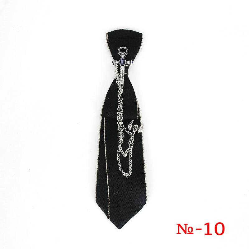 Corbata de cinta negra hecha a mano, joyería de diamantes de imitación de cristal, camisas Unisex, Collar para niños, corbatas para el cuello, uniforme escolar, corbata para mujer: 10
