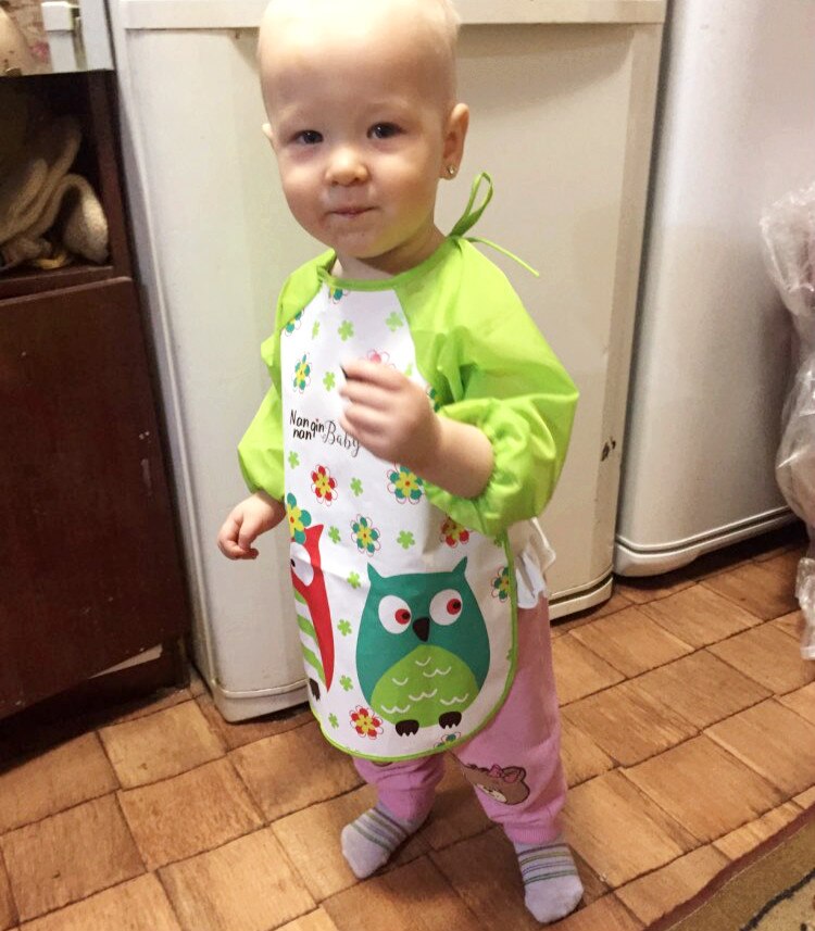 Schattige baby slabbers waterdichte schort met lange mouwen kinderen voedingsschort slabber boertjes kleding zacht eten peuter baberos bavoir kleding